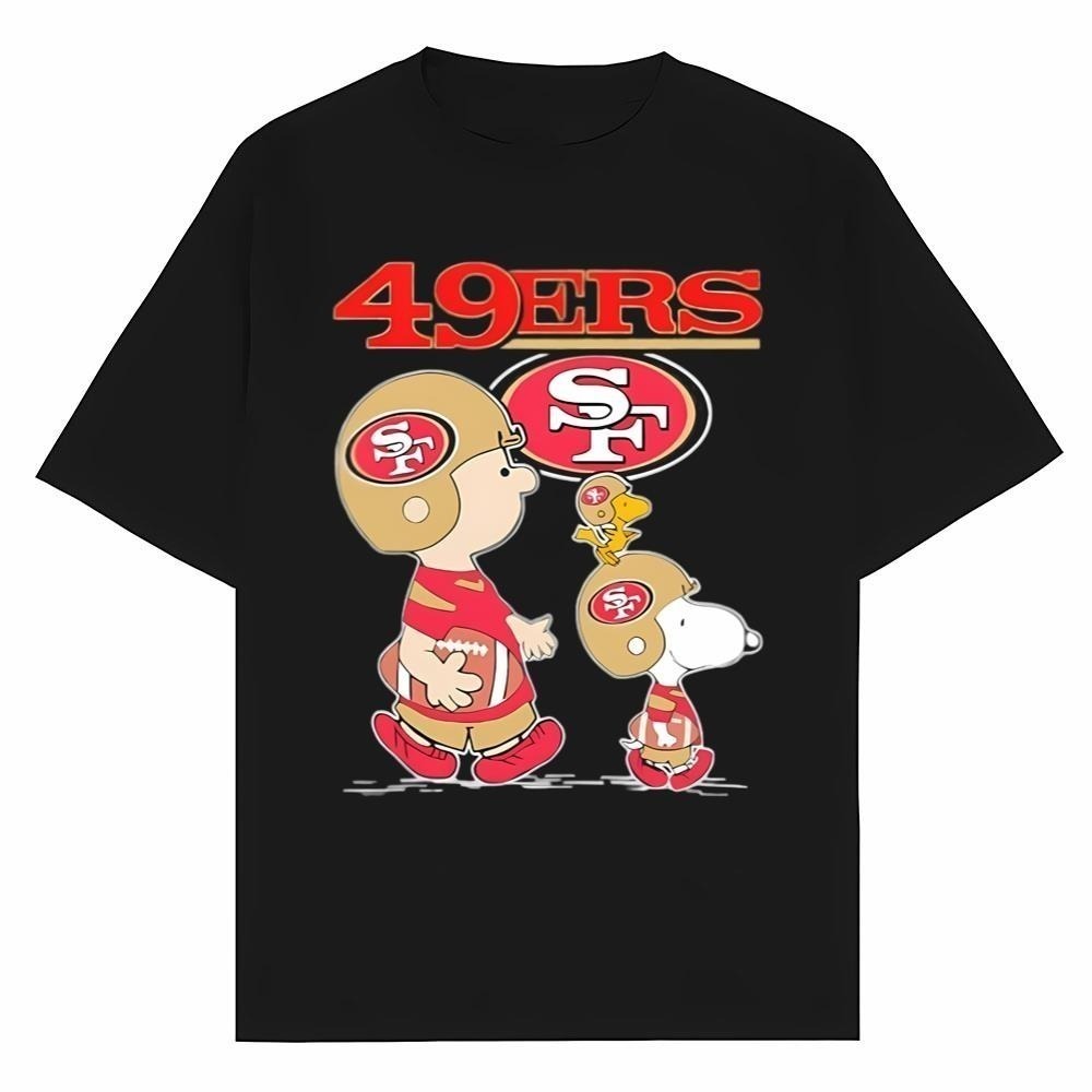 San Francisco 49Ers Play Football Together Snoopy Charlie Brown Shirt